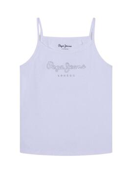 Top Pepe Jeans Anastasia Bianco per Bambina