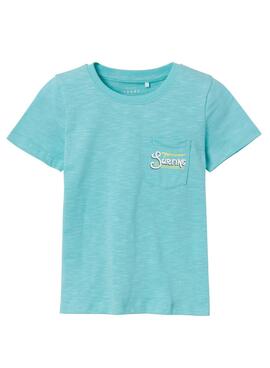 T-Shirt Name It Velbo Blu per Bambino