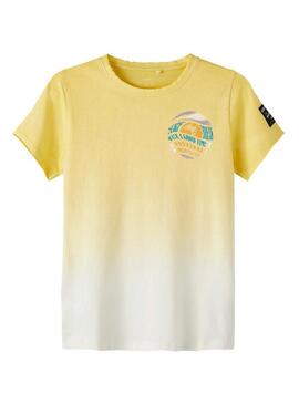 T-Shirt Name It Jander Giallo per Bambino