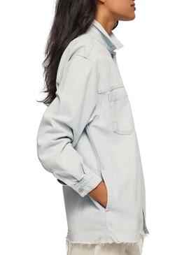 Overshirt Pepe Jeans River Blu per Donna