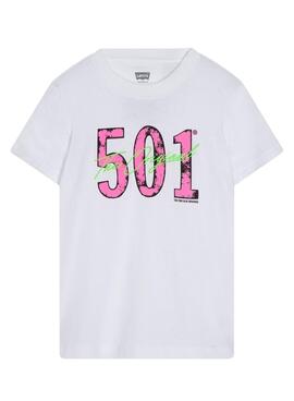 T-Shirt Levis 501 Bianco per Bambino