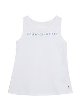 T-Shirt Tommy Hilfiger Tanktop Bianco per Bambino