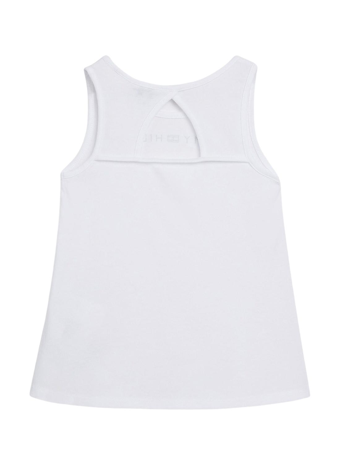 T-Shirt Tommy Hilfiger Tanktop Bianco per Bambino