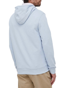 Felpa Pepe Jeans Edward Hoodie Blu per Uomo