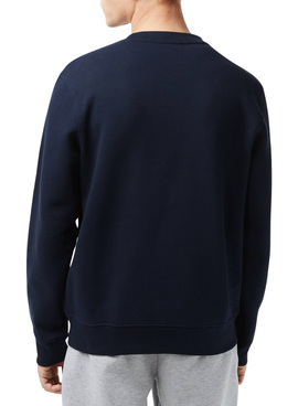 Felpa Lacoste Streetwear Blu Navy per Uomo