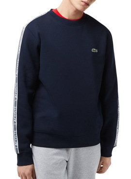 Felpa Lacoste Streetwear Blu Navy per Uomo