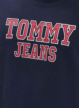 Felpa Tommy Jeans Entry Graphic Blu Navy Uomo