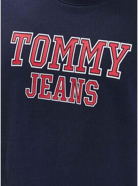 Felpa Tommy Jeans Entry Graphic Blu Navy Uomo