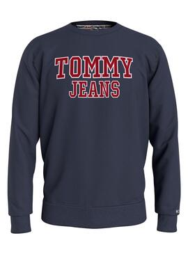 Felpa Tommy Jeans Entry Graphic Blu Navy Uomo