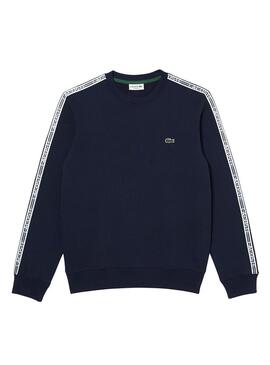 Felpa Lacoste Streetwear Blu Navy per Uomo