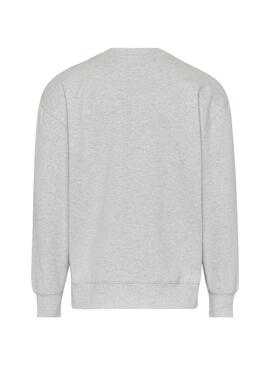 Felpa Tommy Jeans Relaxed per Uomo Grigio