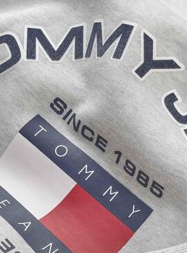 Felpa Tommy Jeans Relaxed per Uomo Grigio