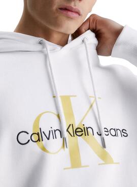 Felpa Calvin Klein Seasonal Bianco per Uomo
