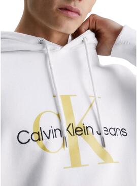 Felpa Calvin Klein Seasonal Bianco per Uomo