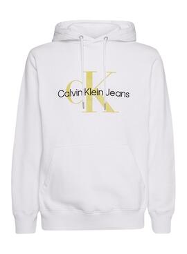 Felpa Calvin Klein Seasonal Bianco per Uomo