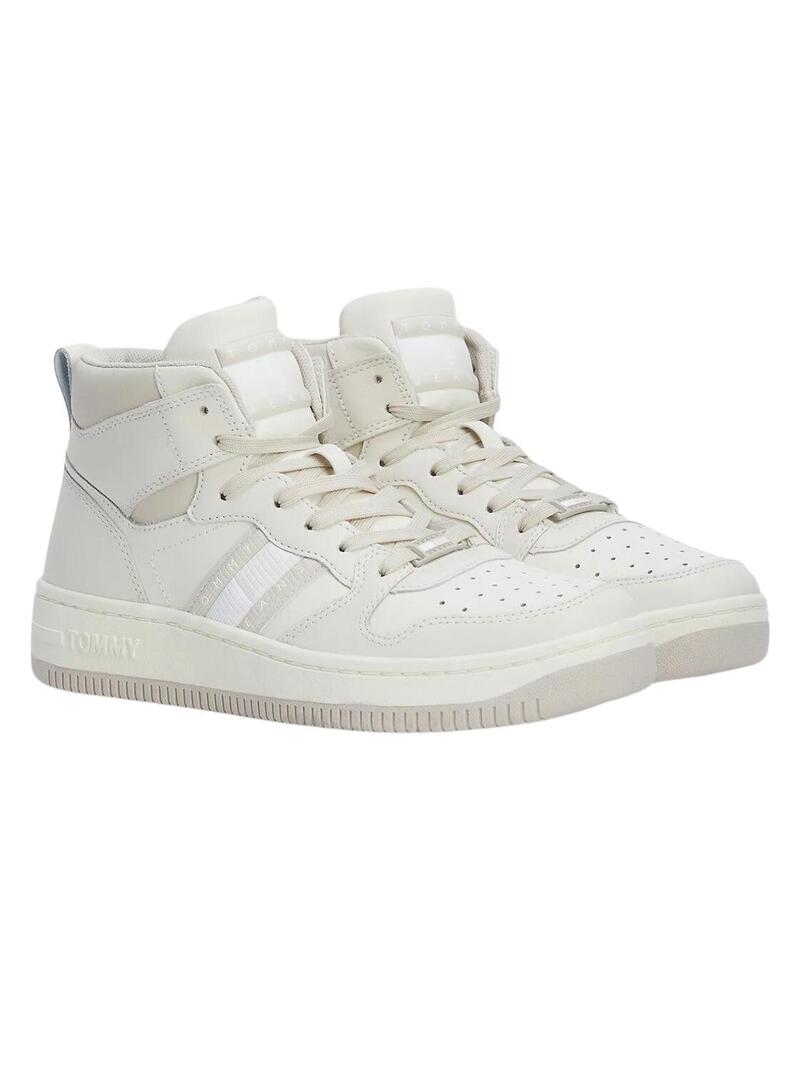 Sneakers Tommy Jeans Basket Beige per Donna