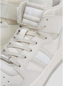 Sneakers Tommy Jeans Basket Beige per Donna