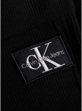 Pantaloni Calvin Klein Badge Nero per Donna