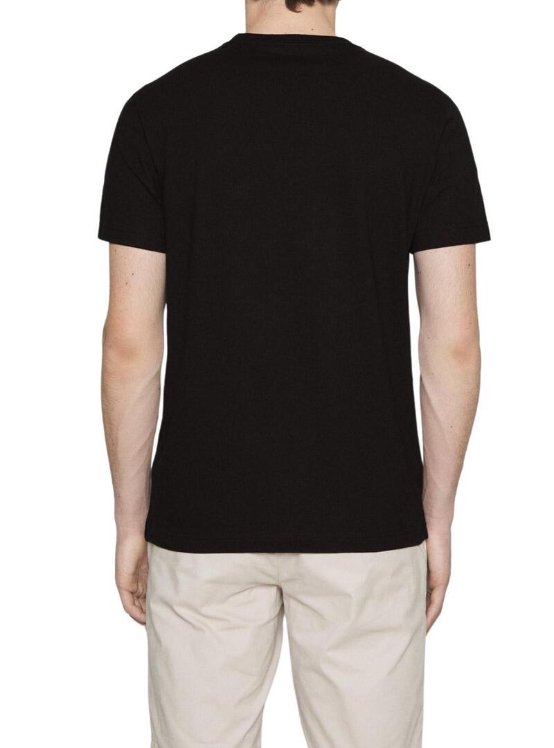 T-Shirt Calvin Klein Stacked Nero per Uomo