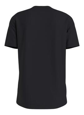 T-Shirt Calvin Klein Stacked Nero per Uomo