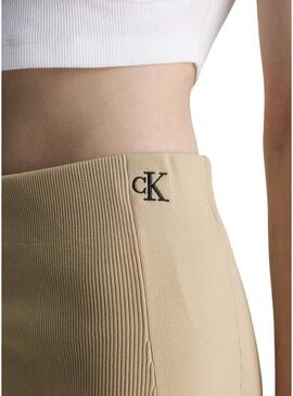 Gonna Calvin Klein Hook Beige per Donna