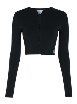 Cardigan Calvin Klein Hook Nero per Donna