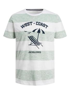 T-Shirt Jack & Jones Summer Verde per Uomo