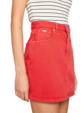 Gonna Pepe Jeans Rachele Rosso per Donna