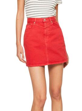 Gonna Pepe Jeans Rachele Rosso per Donna