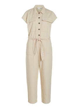 Jumpsuit Vila Tilo Beige per Donna