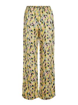 Pantaloni Vila Soffy Giallo per Donna