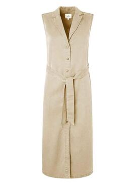 Vestito Pepe Jeans Maggie Beige per Donna