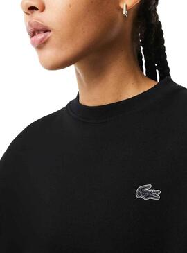 Felpa Lacoste Style Nero per Donna