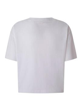 T-Shirt Pepe Jeans Nicoletta Bianco per Donna