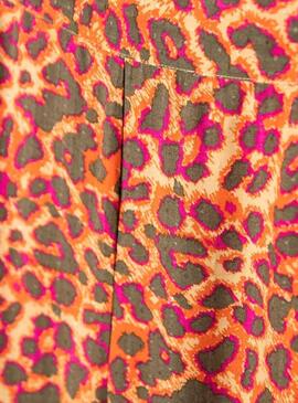 Pantaloni Vila Viluni Animal Print Arancione