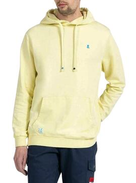 Felpa El Pulpo Hoodie Giallo per Uomo