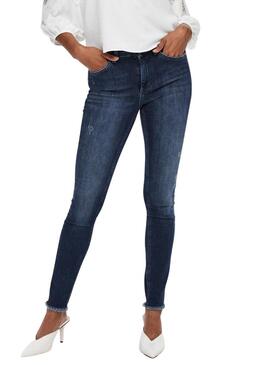 Pantaloni Jeans Only Blush Blu Navy per Donna