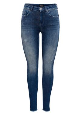 Pantaloni Jeans Only Blush Blu Navy per Donna