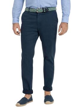 Pantaloni El Pulpo Satén Blu Navy per Uomo