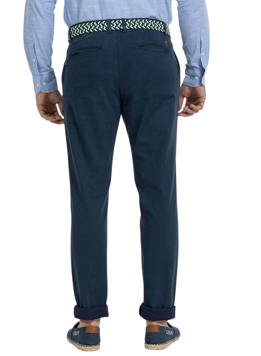Pantaloni El Pulpo Satén Blu Navy per Uomo