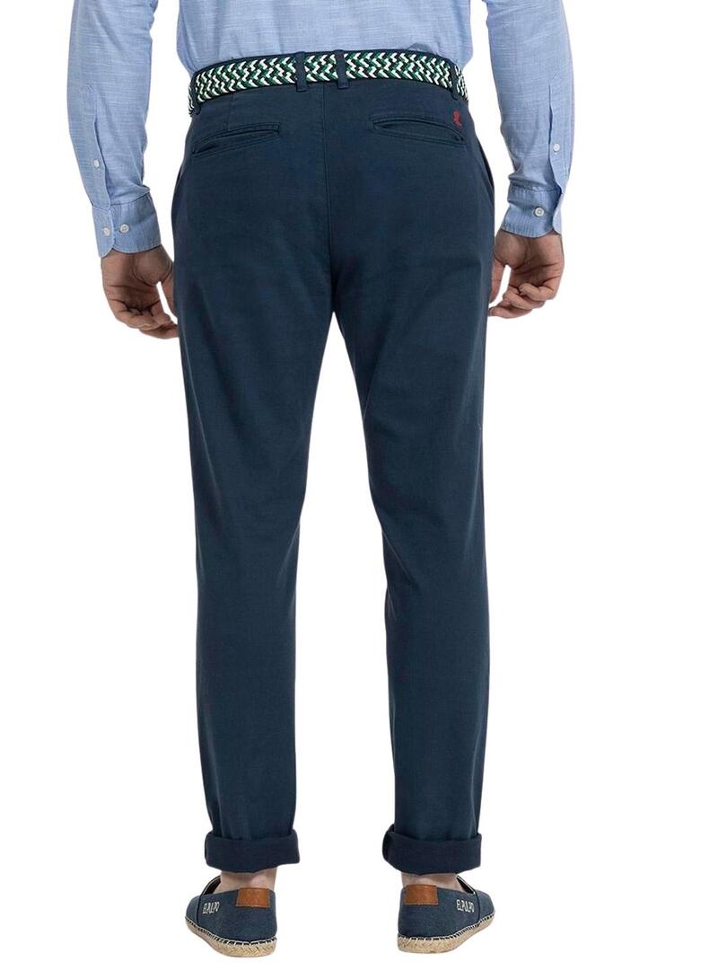 Pantaloni El Pulpo Satén Blu Navy per Uomo