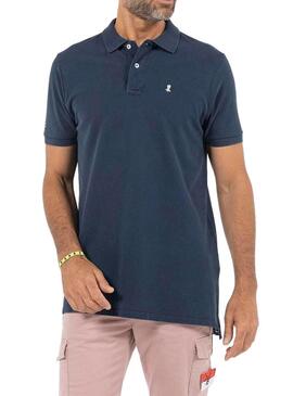 Polo El Pulpo Basic Blu Lavaggio per Uomo