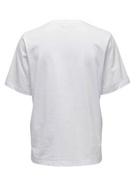 T-Shirt Only Lonely Bianco per Donna