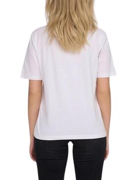 T-Shirt Only Lonely Bianco per Donna