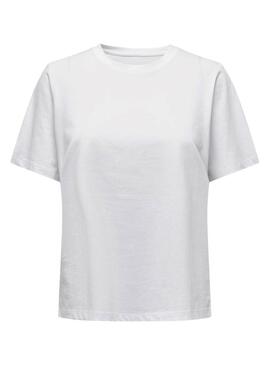 T-Shirt Only Lonely Bianco per Donna