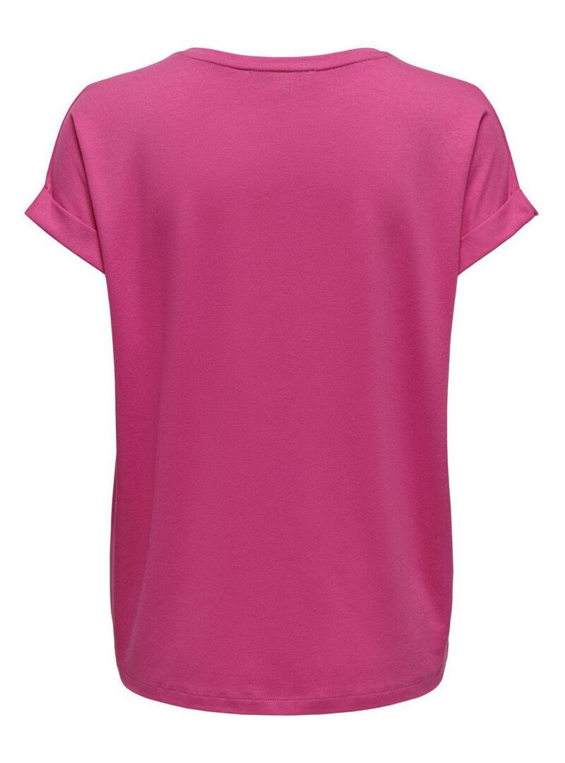 T-Shirt Only Moster Fucsia per Donna