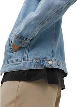 Giacca Jack and Jones Jean Blu per Uomo