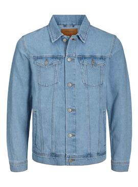 Giacca Jack and Jones Jean Blu per Uomo