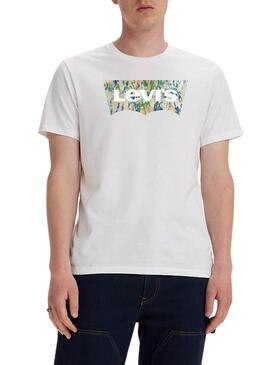 T-Shirt Levis Water Bianco per Uomo