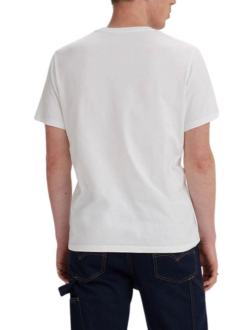 T-Shirt Levis Water Bianco per Uomo